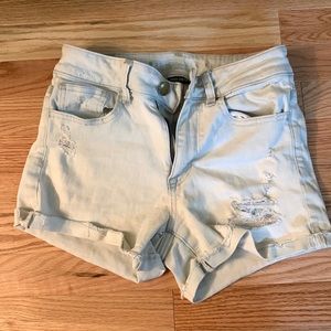 American Eagle denim high rise shorts.